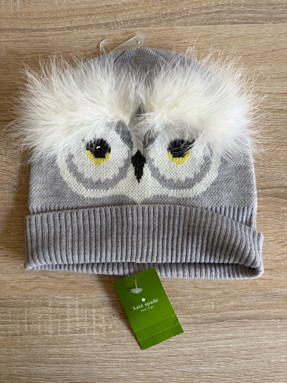 Kate spade who me owl beanie hat NWT